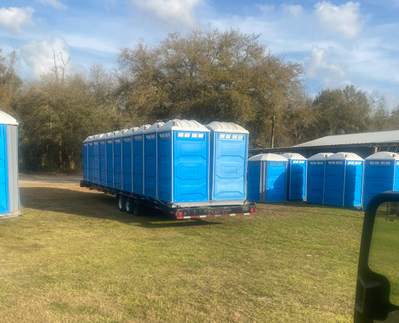 a Portable Restroom trailer